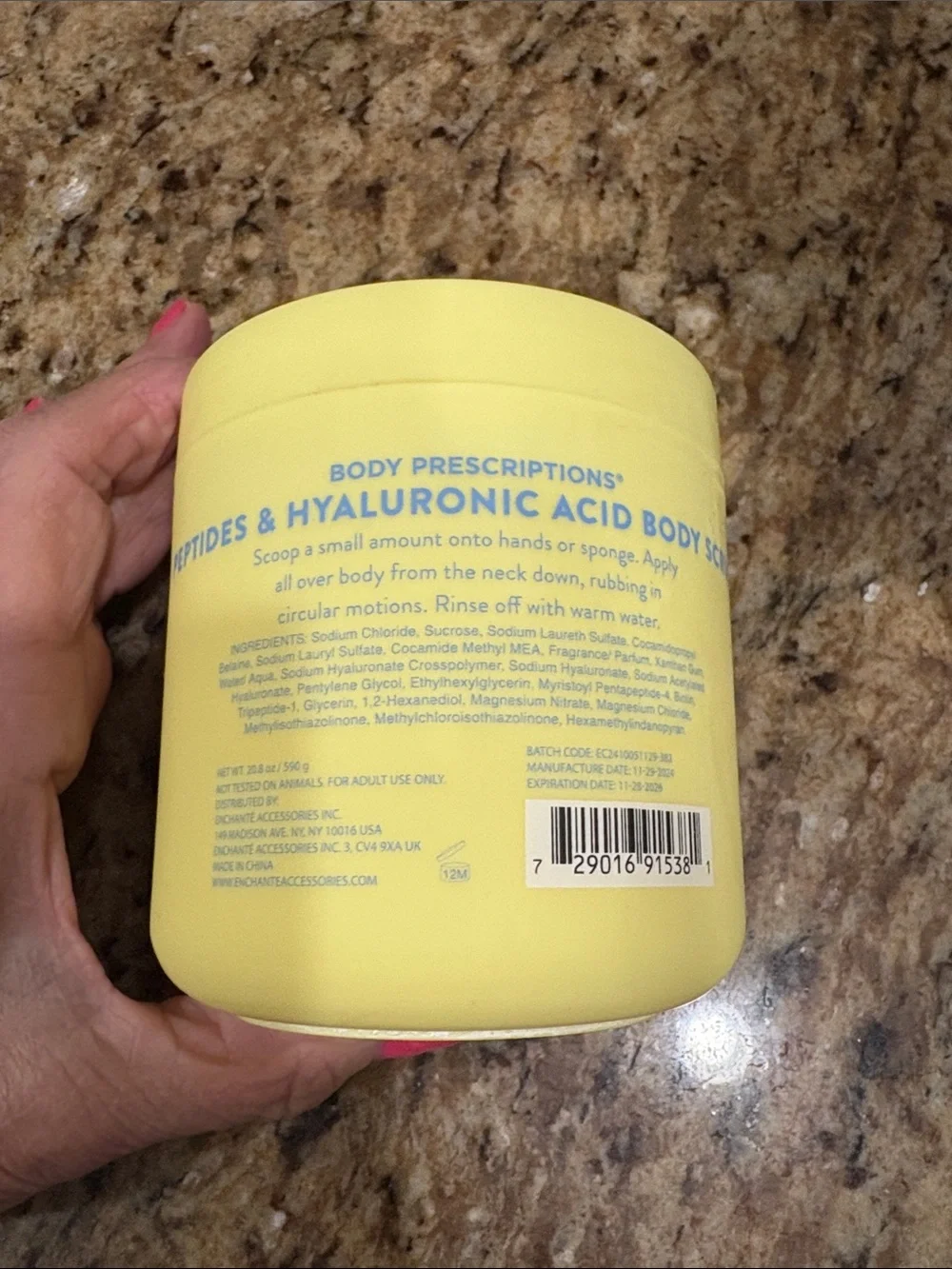 Peptides & Hyaluronic Acid Body Scrub body prescriptions